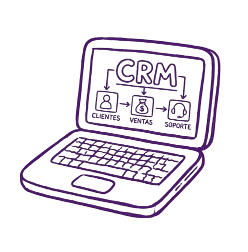 Vista del CRM Tugestify